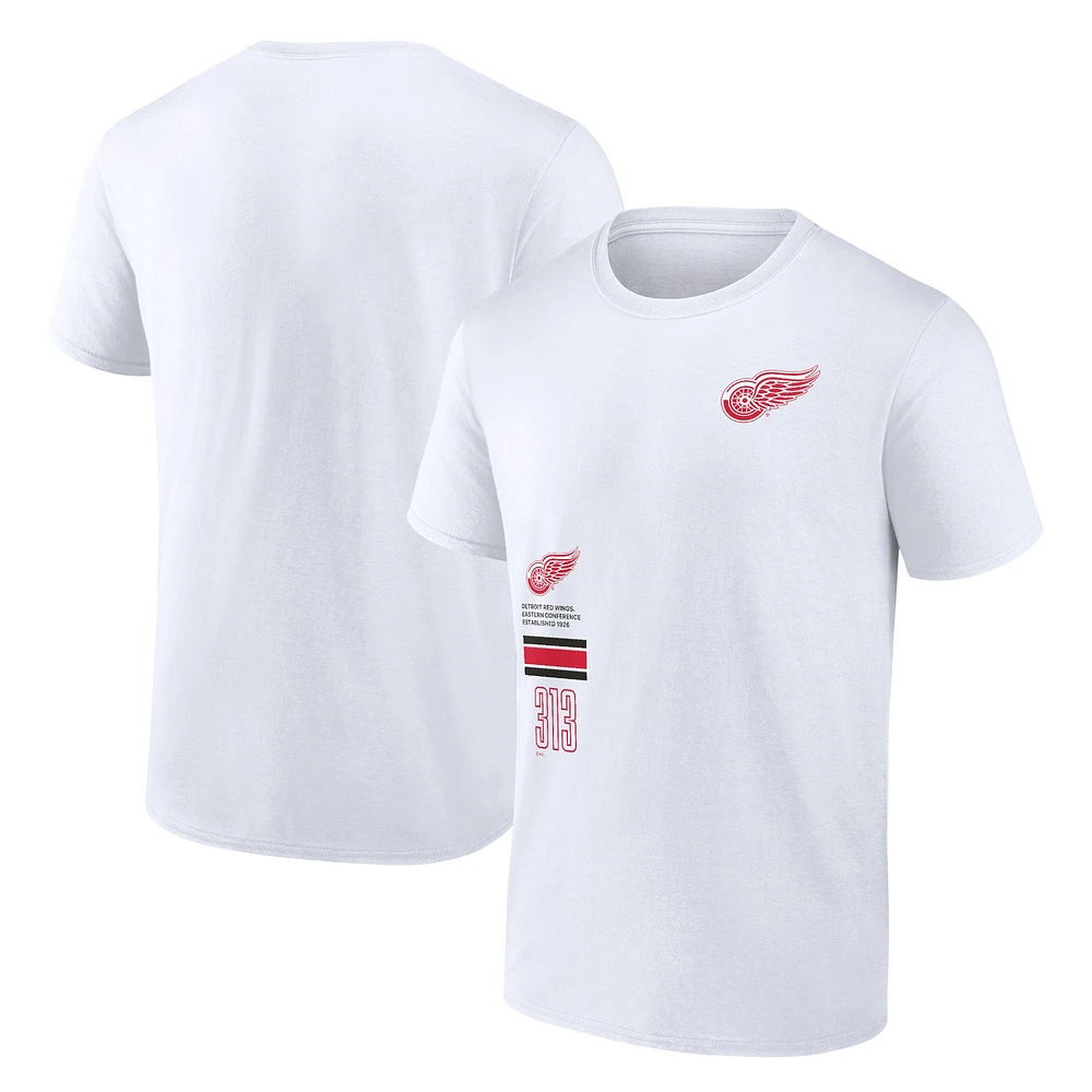 Men's Fanatics White Detroit Red Wings Represent T-Shirt