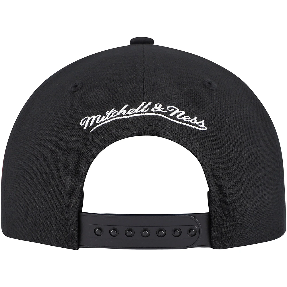 Casquette Snapback noire Mitchell & Ness des Red Wings de Detroit Core Team Script 2.0 pour hommes