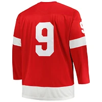 Men's Mitchell & Ness Gordie Howe Red Detroit Wings Big Tall 1960 Captain Patch Blue Line Player Jersey