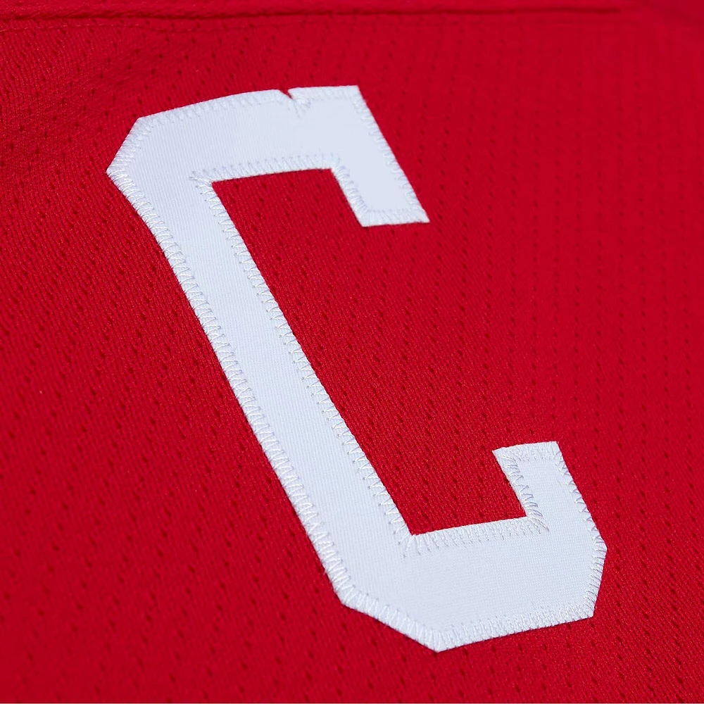 Men's Mitchell & Ness Gordie Howe Red Detroit Wings Captain Patch 1960/61 Blue Line Player Jersey