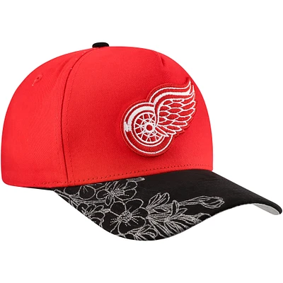 Casquette snapback Mitchell & Ness Red Detroit Red Wings May Flowers Pro Crown pour homme