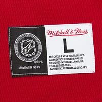 Men's Mitchell & Ness  Red Detroit Wings Thermal Henley Long Sleeve T-Shirt
