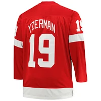 Men's Mitchell & Ness Steve Yzerman Red Detroit Wings Big Tall Captain Patch Blue Line Player Jersey