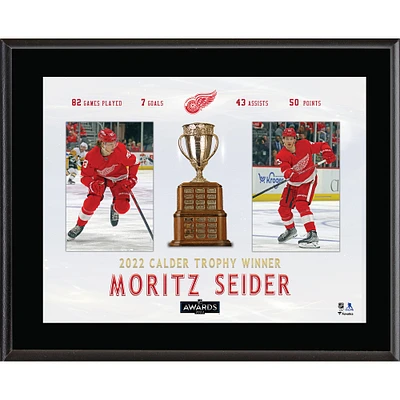 Moritz Seider Detroit Red Wings 10.5'' x 13'' 2022 Calder Trophy Winner Sublimated Plaque