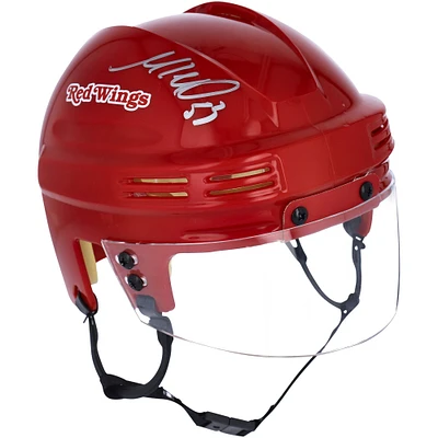 Moritz Seider Detroit Red Wings Autographed Red Mini Helmet