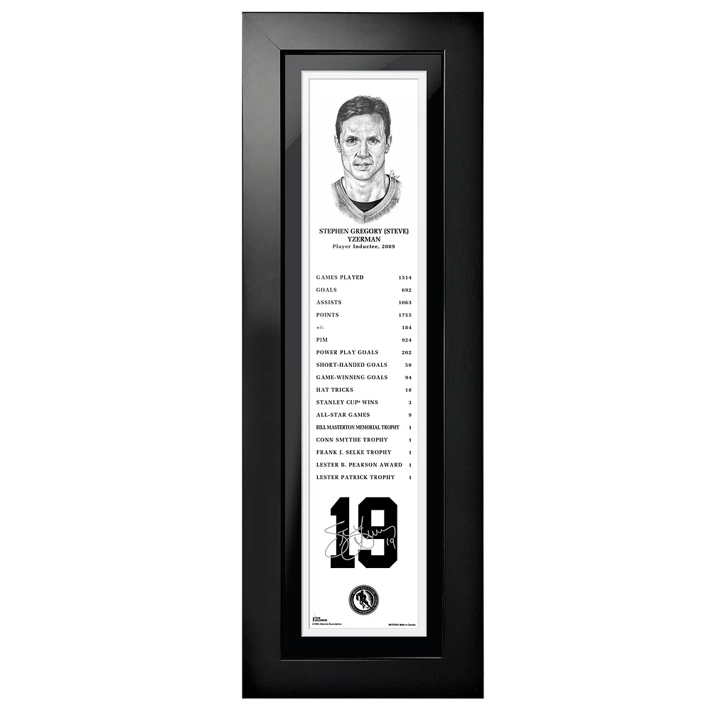 Steve Yzerman Detroit Red Wings - 2009 Legends Line 6'' x 22'' Framed Photo