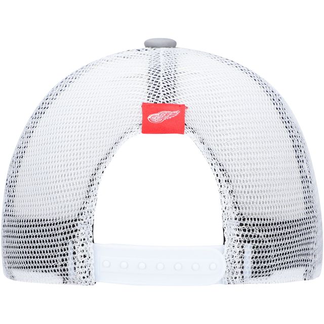 Casquette snapback en mousse Detroit Red Wings adidas pour femme, gris/blanc