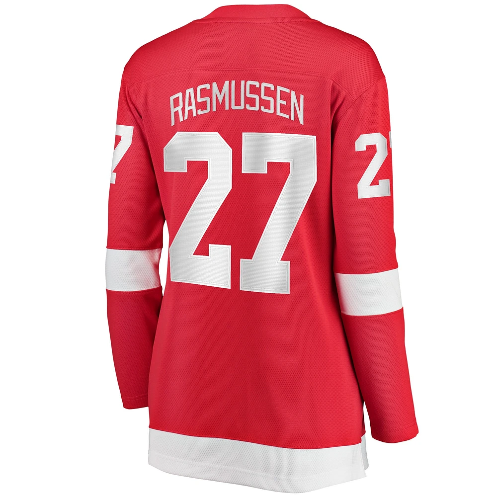 Women's Fanatics Michael Rasmussen Red Detroit Wings Home Breakaway Player Jersey