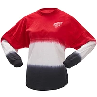 Women's Fanatics Red/Black Detroit Red Wings Ombre Long Sleeve T-Shirt