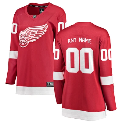 Women's Fanatics Red Detroit Wings Breakaway - Custom Jersey