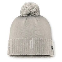 Women's Fanatics Tan Detroit Red Wings Authentic Pro Road Cuffed Knit Hat with Pom