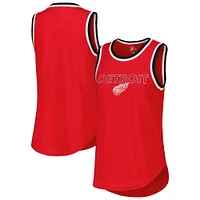 Women's G-III 4Her by Carl Banks Red Detroit Wings Strategy Tank Top