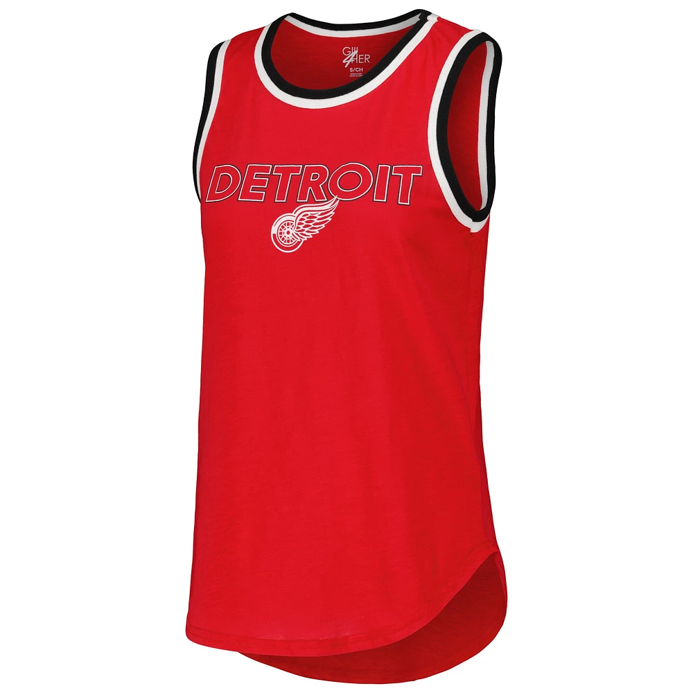 Women's G-III 4Her by Carl Banks Red Detroit Wings Strategy Tank Top