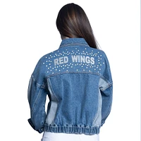 Women's G-III Sports by Carl Banks Detroit Red Wings Buzzer Beater Button-Up Denim Jacket