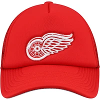 Youth Mitchell & Ness Red Detroit Red Wings Core Trucker Adjustable Hat