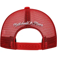 Youth Mitchell & Ness Red Detroit Red Wings Core Trucker Adjustable Hat