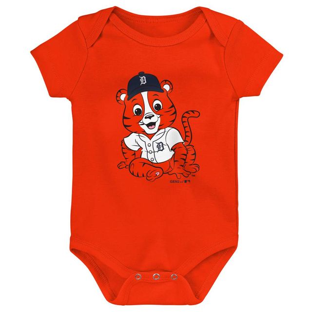 Ensemble de 3 bodys pour nourrissons, bleu marine/orange/gris, Detroit Tigers Born To Win