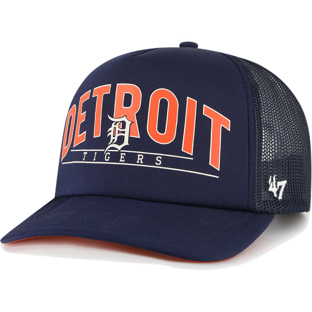 Casquette snapback en mousse Backhaul Detroit Tigers '47 bleu marine pour homme
