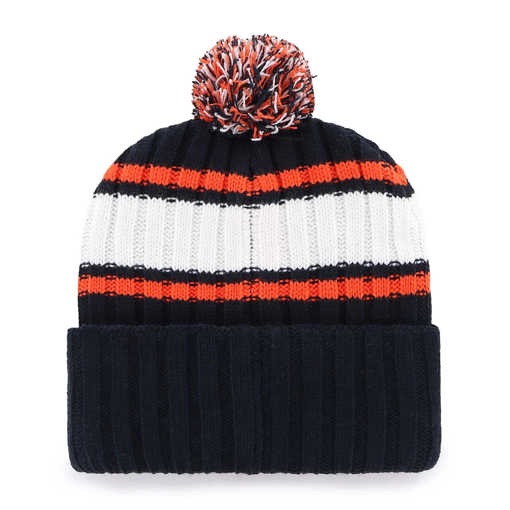Men's '47  Navy Detroit Tigers Plateau Cuffed Knit Hat with Pom
