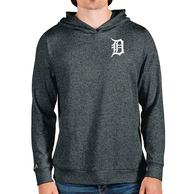 Sweat à capuche Absolute Detroit Tigers pour homme, couleur anthracite chiné, Antigua