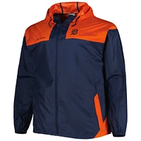 Men's Columbia Navy Detroit Tigers Flash Forward Challenger Omni-Shade Full-Zip Windbreaker