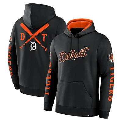 Men's Fanatics  Black Detroit Tigers Big City Legacy Fleece Pullover Hoodie