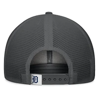 Men's Fanatics Gray/Graphite Detroit Tigers A-Frame Trucker Adjustable Hat