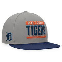 Casquette snapback bicolore Fanatics pour hommes, gris/bleu marine, Detroit Tigers Line Drive