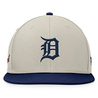 Men's Fanatics Khaki/Navy Detroit Tigers Team Two-Tone Snapback Hat