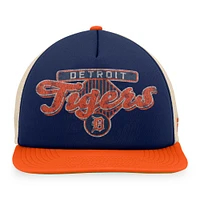 Men's Fanatics Navy/Orange Detroit Tigers Cooperstown Collection Talley Foam Trucker Snapback Hat