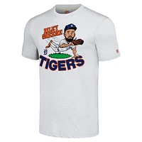 Men's Homage Riley Greene Ash Detroit Tigers Caricature Player Tri-Blend T-Shirt