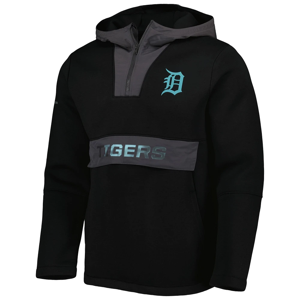 Men's Levelwear Black Detroit Tigers Ruckus Quarter-Zip Hoodie