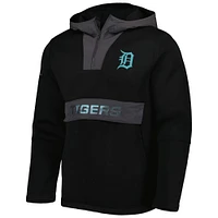 Men's Levelwear Black Detroit Tigers Ruckus Quarter-Zip Hoodie