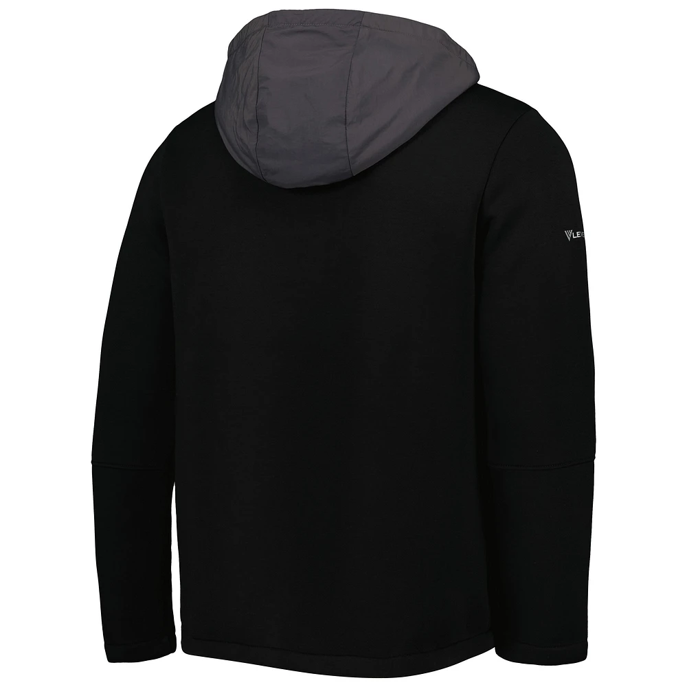 Men's Levelwear Black Detroit Tigers Ruckus Quarter-Zip Hoodie