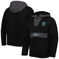 Men's Levelwear Black Detroit Tigers Ruckus Quarter-Zip Hoodie