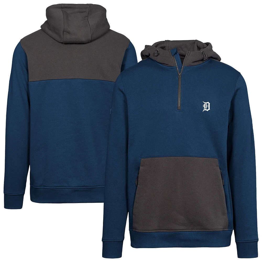 Men's Levelwear Navy Detroit Tigers Chicane Insignia 2.0 Quarter-Zip Hoodie