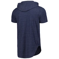 Men's Majestic Threads Navy Detroit Tigers Tri-Blend Hoodie T-Shirt