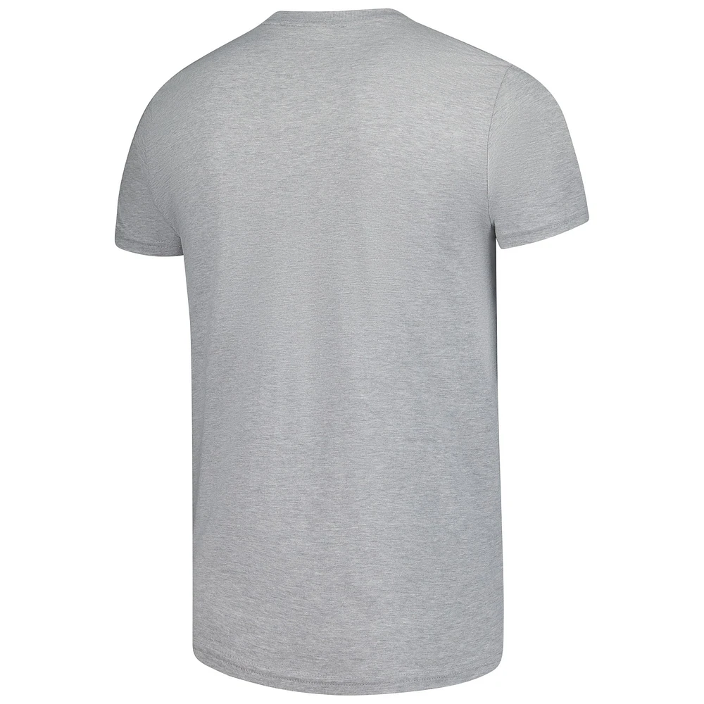 Men's Mitchell & Ness Heather Gray Detroit Tigers Cooperstown Collection Logo T-Shirt