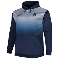 Men's Navy Detroit Tigers Fade Sublimated Fleece Pullover Hoodie