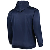 Men's Navy Detroit Tigers Fade Sublimated Fleece Pullover Hoodie
