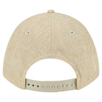 Men's New Era Beige Detroit Tigers Cotton Weave M-Crown A-Frame 9FORTY Adjustable Hat