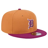 Men's New Era Brown/Purple Detroit Tigers Color Pack Two-Tone 9FIFTY Snapback Hat