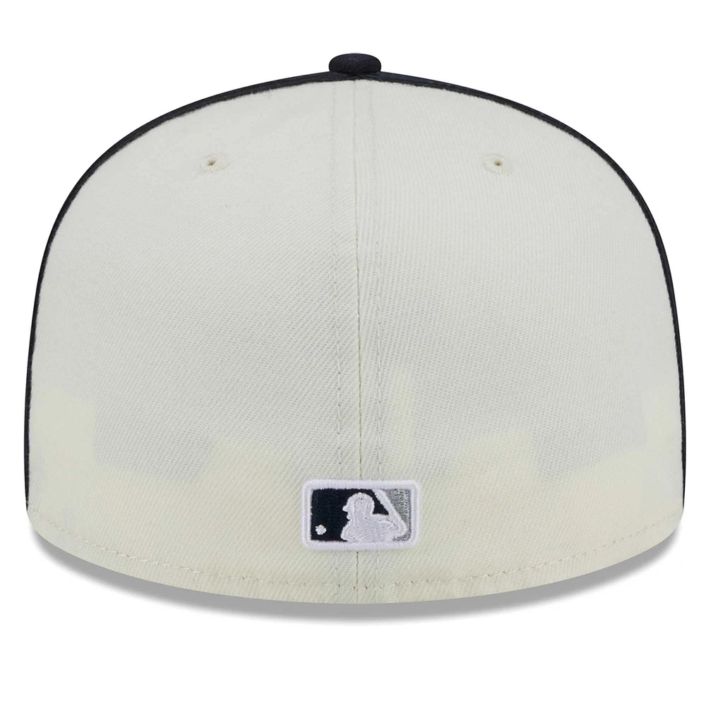 Men's New Era  Cream/Navy Detroit Tigers Chrome Sutash 59FIFTY Fitted Hat