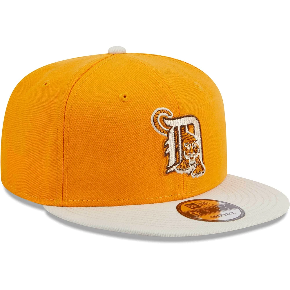 Men's New Era Gold Detroit Tigers Tiramisu  9FIFTY Snapback Hat