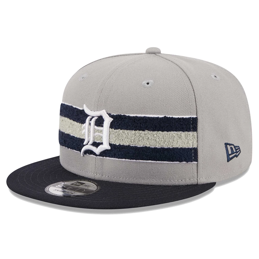 Casquette Snapback 9FIFTY Detroit Tigers Band New Era pour homme, gris/bleu marine
