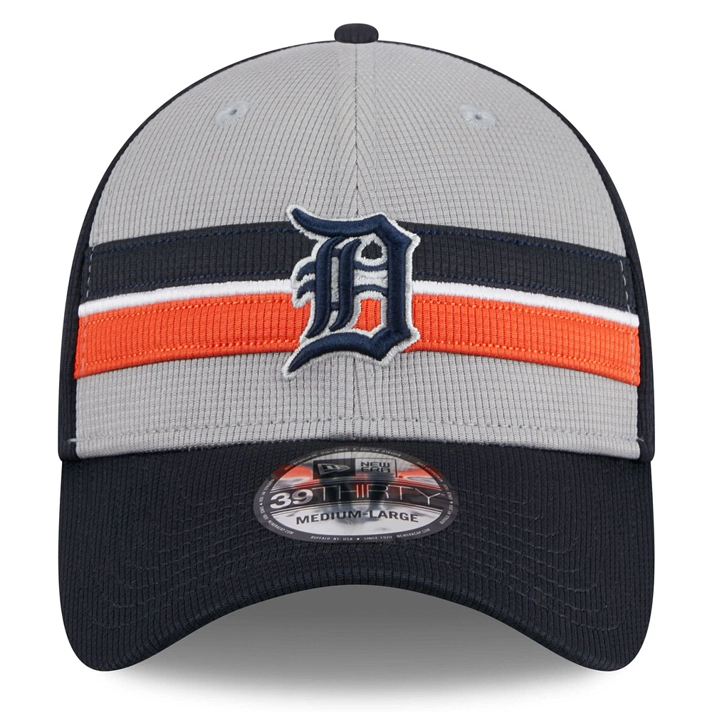 Men's New Era  Gray Detroit Tigers 2025 Batting Practice 39THIRTY Flex Hat