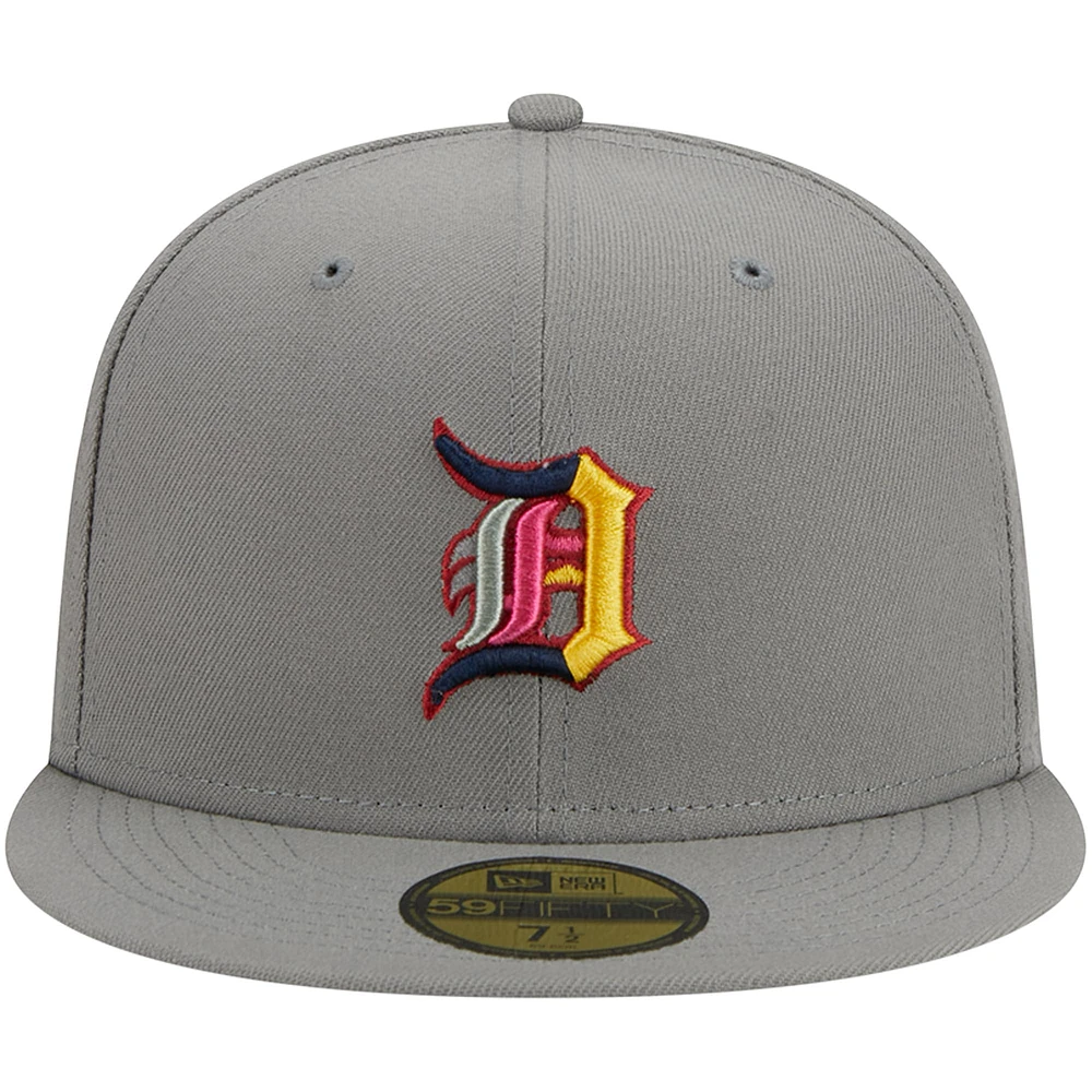 Men's New Era  Gray Detroit Tigers Multi Color Pack 59FIFTY Fitted Hat
