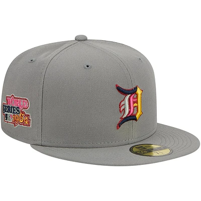 Casquette ajustée 59FIFTY grise des Detroit Tigers pour homme New Era