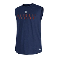 Débardeur pour homme Detroit Tigers Team Muscle New Era bleu marine chiné