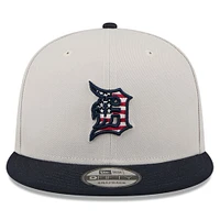 Men's New Era  Khaki/Black Detroit Tigers 2024 Fourth of July 9FIFTY Snapback Hat